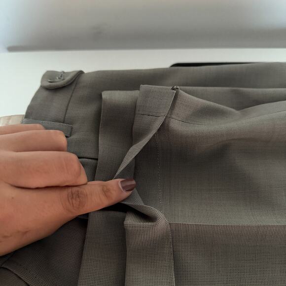 Vtg 90s SERGIO PIUMATTI ITALY Trouser Pants 36 Pure Wool Luxury Slack Workwear - Picture 9 of 12